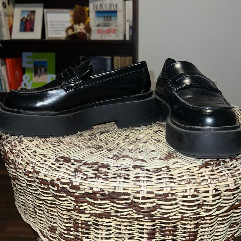 H&M platform black loafers